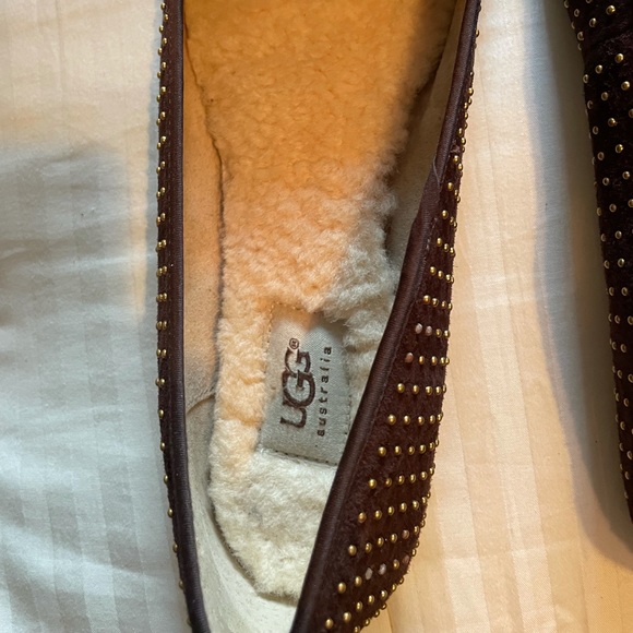 UGG Australia Women’s Alloway Brown Studded Flats - Size 11 - Picture 4 of 13